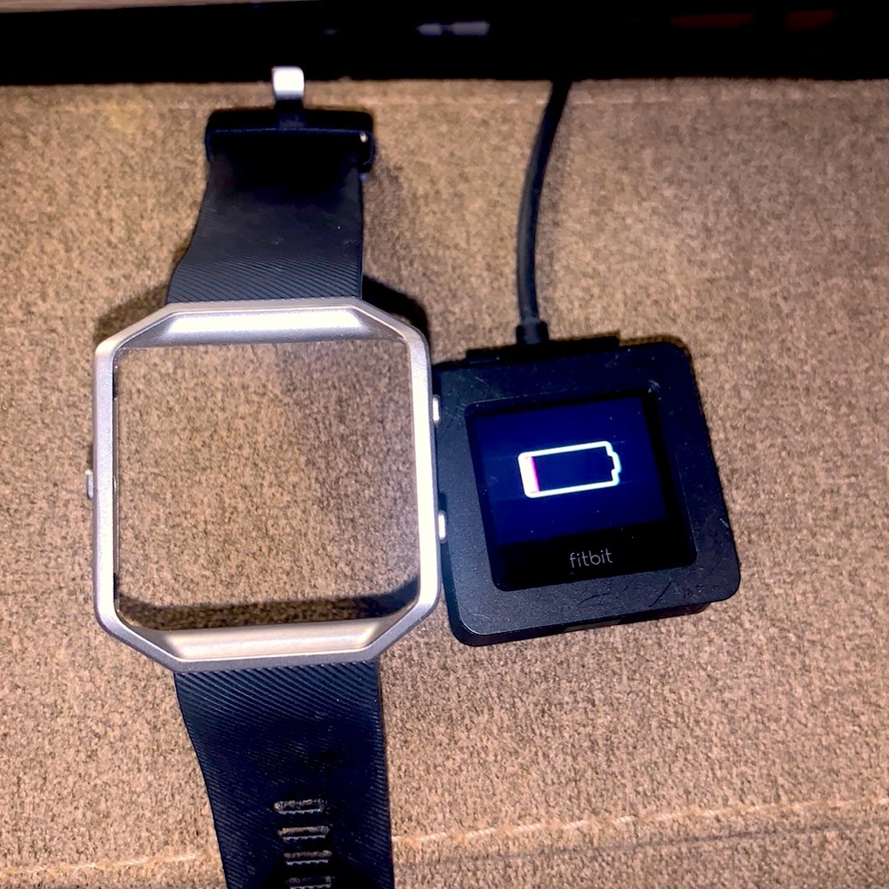 Fitbit Blaze with charger and rubberized band